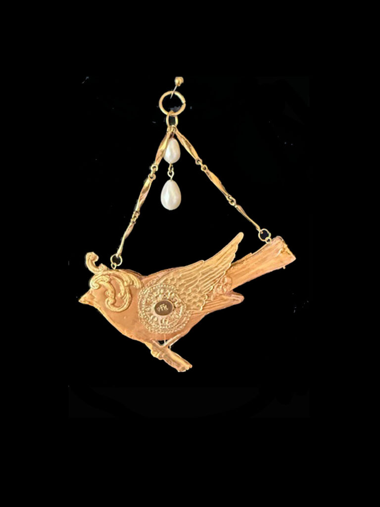 Gilded Chickadee Pendant