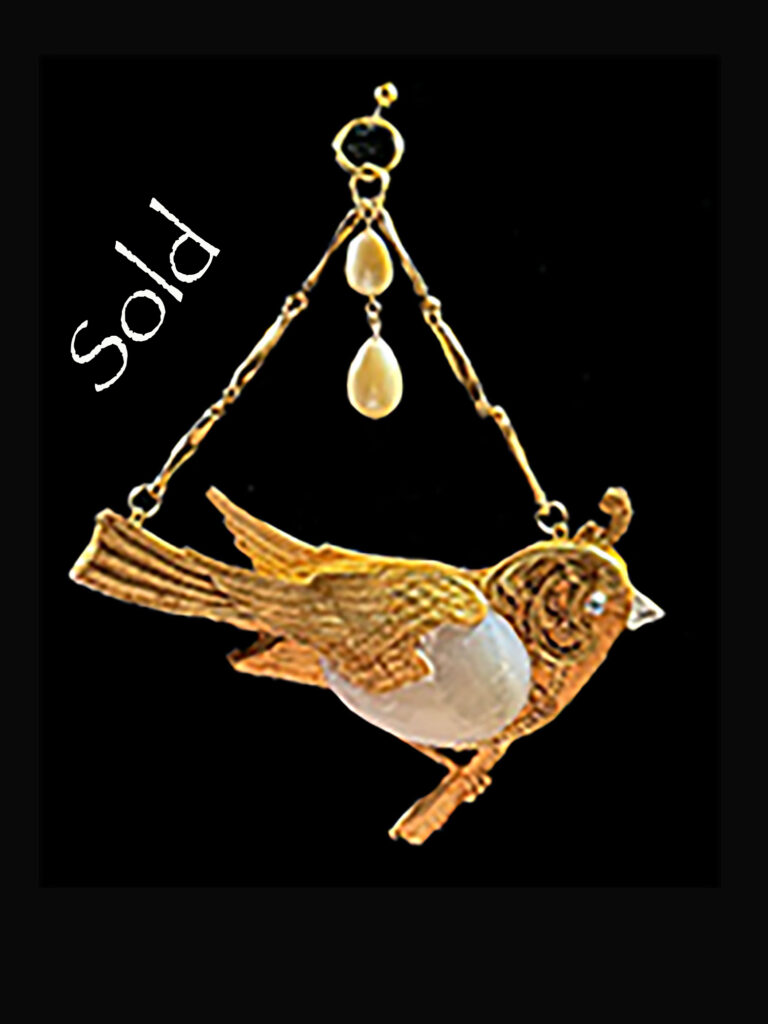 Gilded Chickadee Pendant