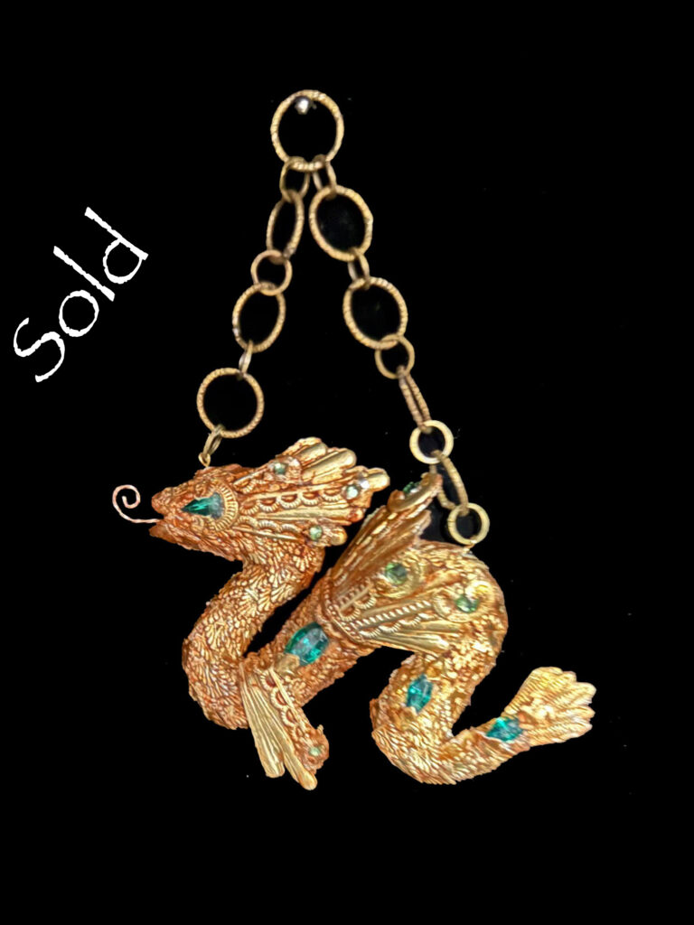 Paper Pendant depicting Sea Monster